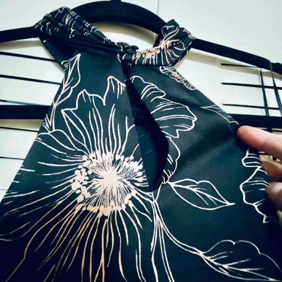 Wispy halter top by Joie. Black and crème. Flirty and fun— great condition! - Picture 3 of 9